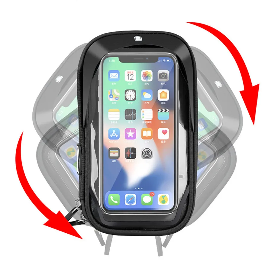 Motorcycle Bicycle Waterproof Mobile Phone Bag MTB Touch Screen Anti-Scratch Dust Damage 4.5-6.5 Inch WBD | Спорт и развлечения