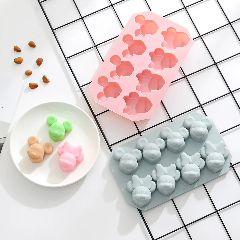 8 сеток в форме Микки торт DIY силиконовая форма льда Куб конфеты шоколадный торт печенье выпечка кондитерские формы помадка украшения торта инструмент