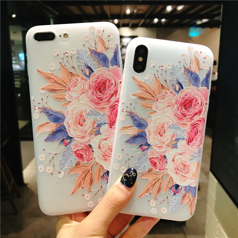 Чехол для Vivo Y91 Y91i Y95 V15 Pro V11 V11i Y85 V9 Y51 мягкий матовый чехол из ТПУ с цветочным