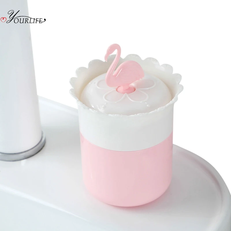 OYOURLIFE милые Мультяшные Фламинго ватные тампоны коробка для хранения пластиковые