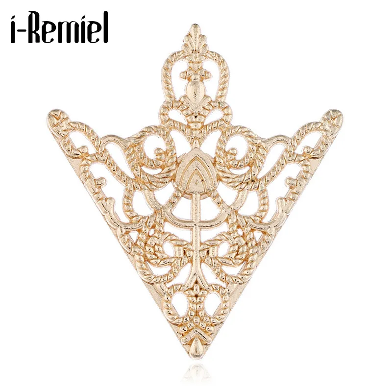 Броши мужские костюмы и аксессуары золотой дворец ретро полый узор рубашка