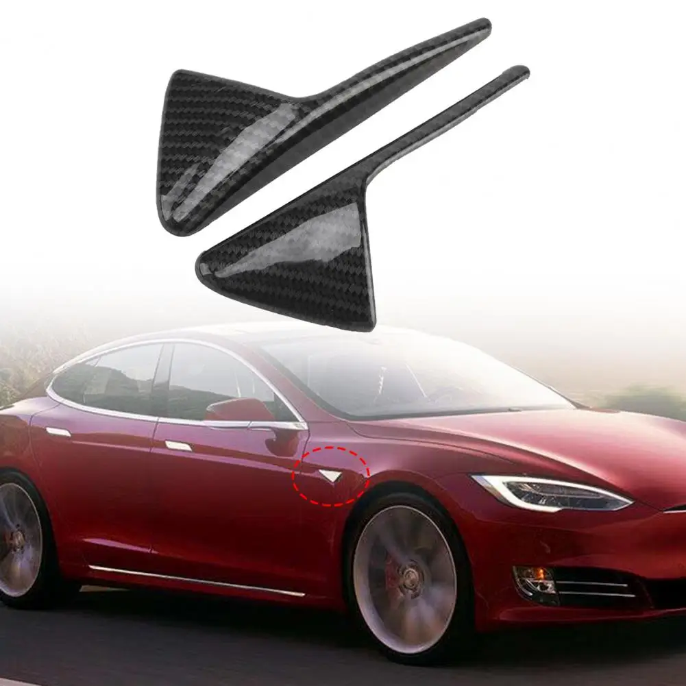 

60% Dropshipping!!2Pcs Anti-scratch Good Texture Side Camera Cover Trim Car Sticker Car Accessories for Tesla Model 3