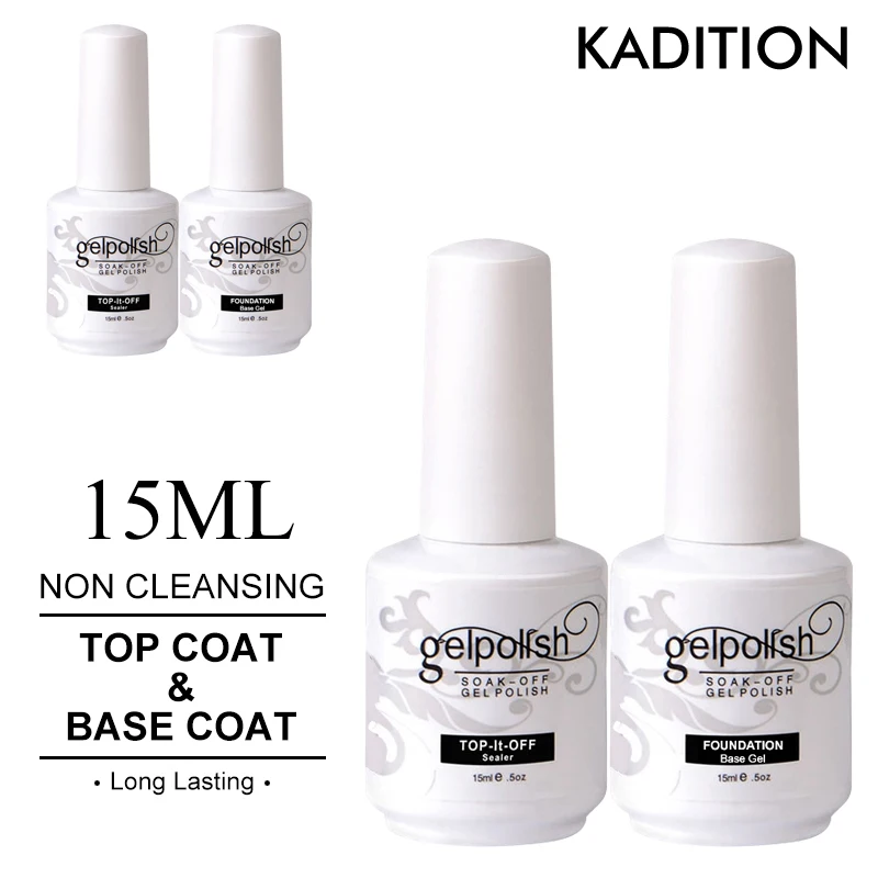 Не протирать 15 мл верхнее покрытие + Базовое Гель лак долговечные гель лаки для