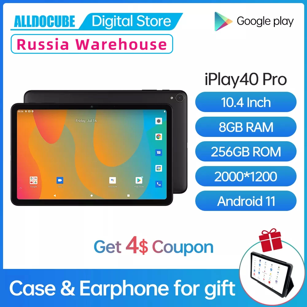 Alldocube iPlay 40 Pro 10.4 Inch Tablet 8G RAM 256GB ROM T618 Octa Core Android 11 2000x1200 4G LTE Wifi Tablets PC iPlay40 Pro