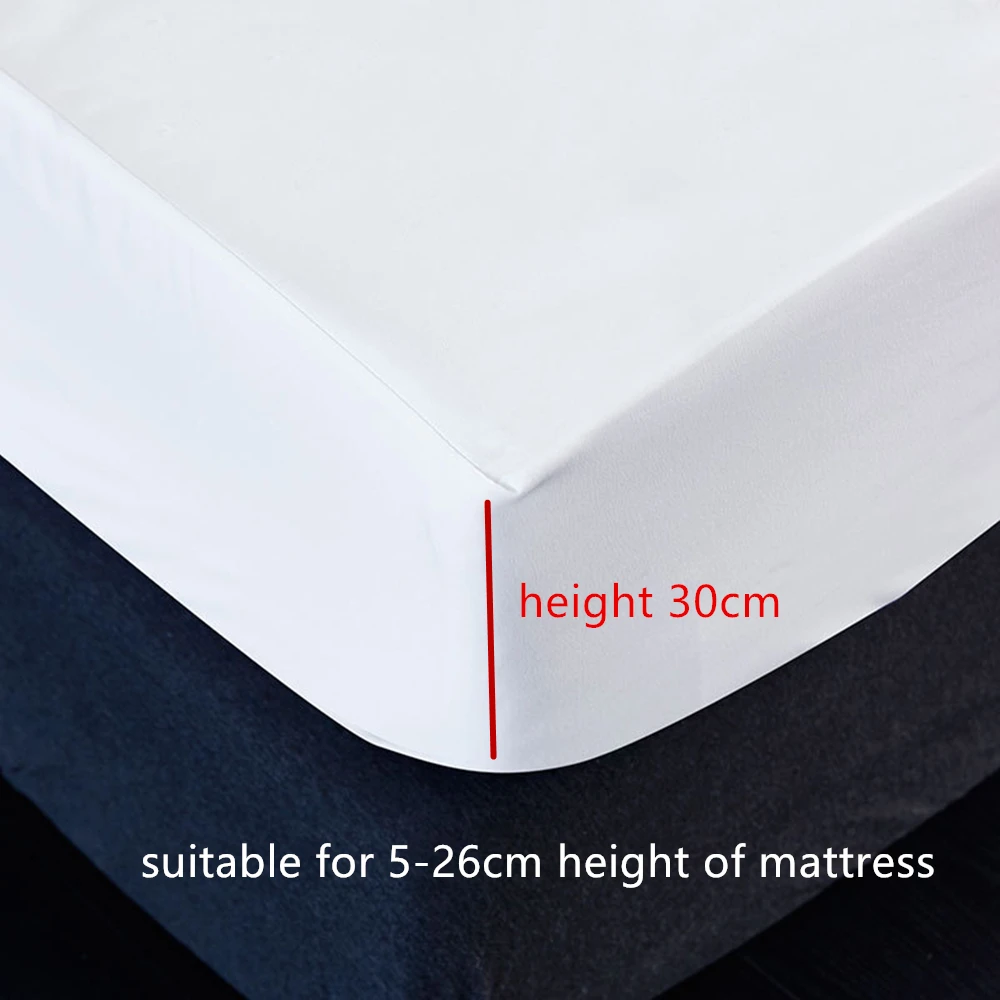 

Waterproof Mattress Protector Cover Anti Mites Terry Cloth Bed Protector Fitted Sheet Mattress Topper Twin Full Queen King Size