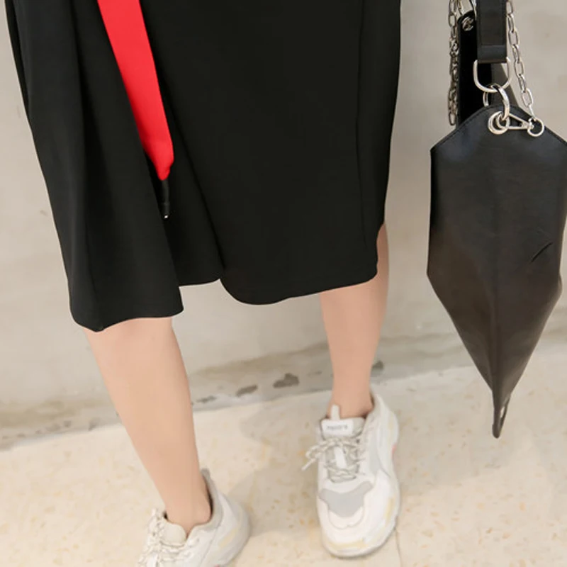 Корейское весеннее платье Повседневное женское с круглым вырезом и длинным