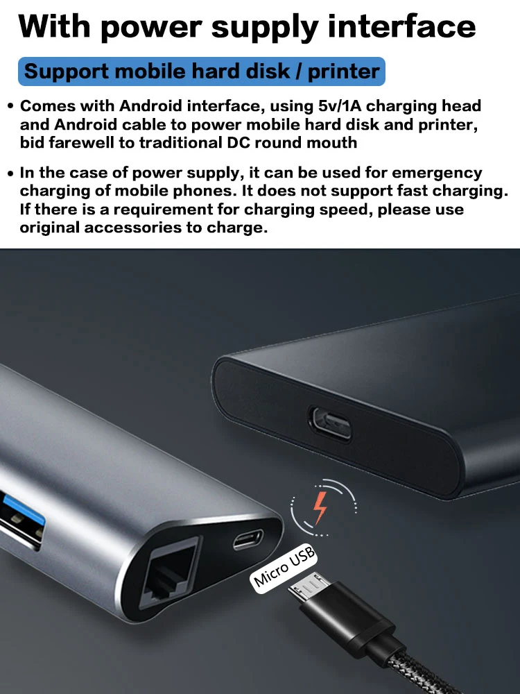 USB C концентратор USB C type C для RJ45 Ethernet сетевой USB 3,0 micro 5A адаптер Thunderbolt 3 для MacBook Pro samsung S8 S9 huawei