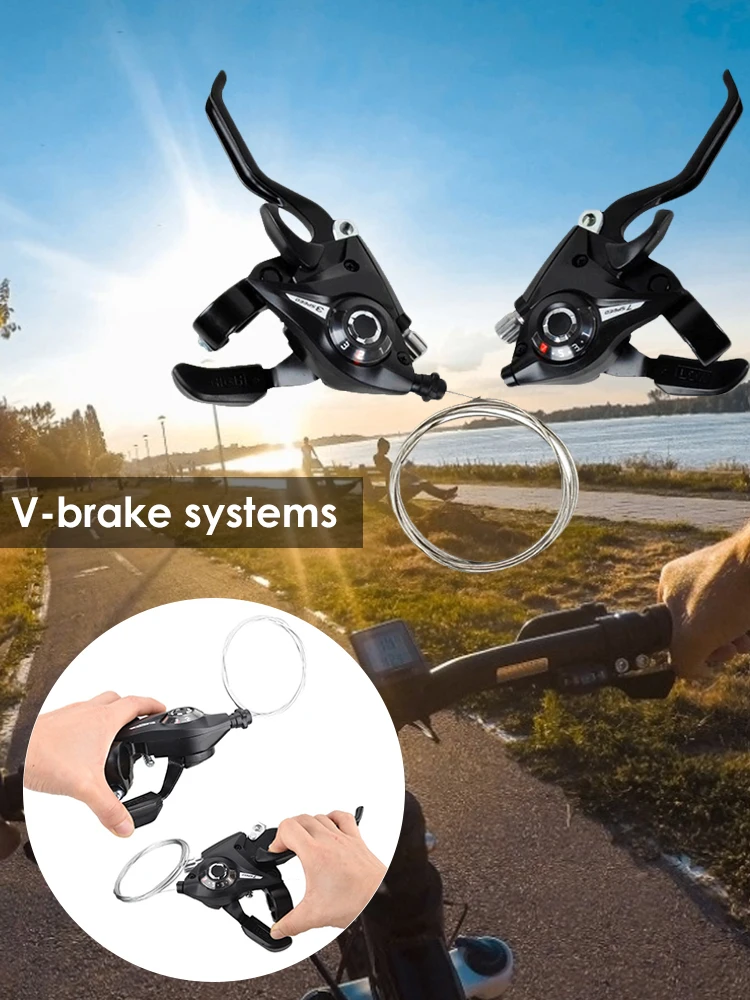

EF51-7 /EF51-8 Mountain Bike Brake Lever Alloy Brake Handle Lever Cover 3x7/3x8 Speed Shifter Bike MTB Fixed Gear Accessories