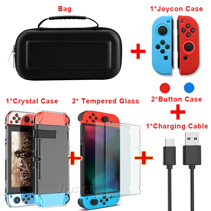 6 в 1 чехол из ЭВА для Nintendo Switch Жесткий Чехол переноски портативный консоли Nitendo