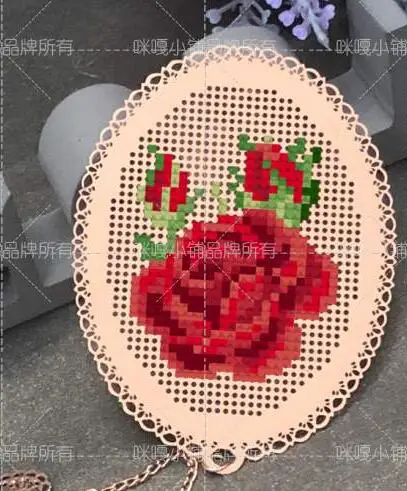 TT Rose ремесло Стич вышивки крестом металлическая Закладка серебро Золотой Рукоделие Вышивка ремесла счетный крест-строчка Kit-6TH - Цвет: Сливовый