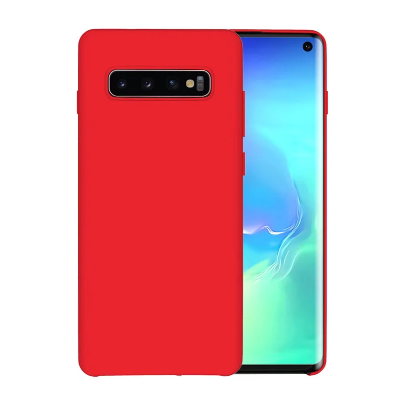 Красный Чехол для samsung Galaxy S10 5G для samsung S8 S9 S10 Note 10 Plus 5G Note 8 9 10 S10 мягкий жидкий силиконовый чехол для телефона - Цвет: Красный