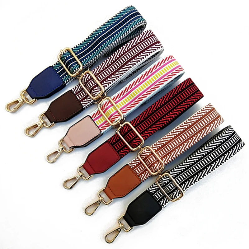 Модная женская сумка на ремне в полоску из хлопчатобумажной ткани высокое