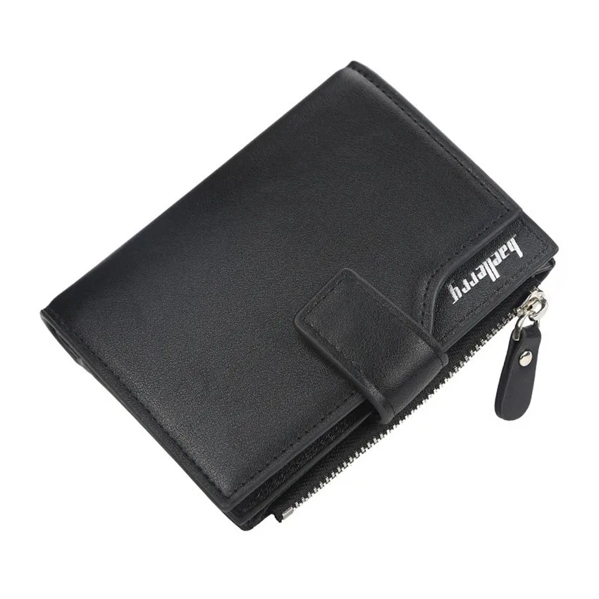 

Fashion Hasp Mens Wallet Korean Casual Men's Wallet Short Mens Wallet Leather PU Bifold Vintage Male Purse Business Money Bag