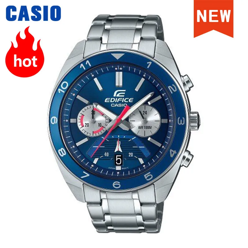 

Casio watch Edifice watch men top luxury set quartz Large dial three-eye business quartz men watch relogio masculino EFV-590D-2A