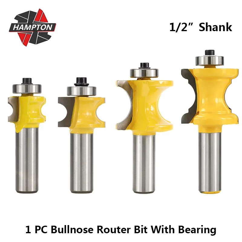 Фреза Hampton Bullnose с подшипником вогнутый радиус Фрезерный резак 1/2 дюйма