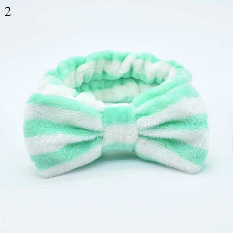 

Solid Color Coral Fleece Bow Hair Bands Wash Face Makeup Soft Elastic Headband Fashion Girls Turban Head Wraps Hair Accessories