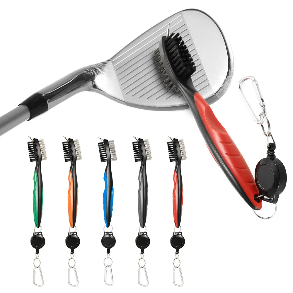 

Three Uses Golf Club Brush Golf Groove Cleaning Brush 2 Sided Golf Putter Wedge Groove Cleaner Cleaning Tool Golf Accessories