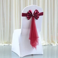stretch chair sashes wedding sashe chair decoration red winebluepurplepink chairs bow band belt ties for weddings banquet