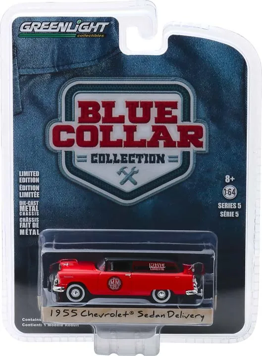 GreenLight 1:64 1955 Chevy седан доставка модель автомобиля из сплава металлические игрушки