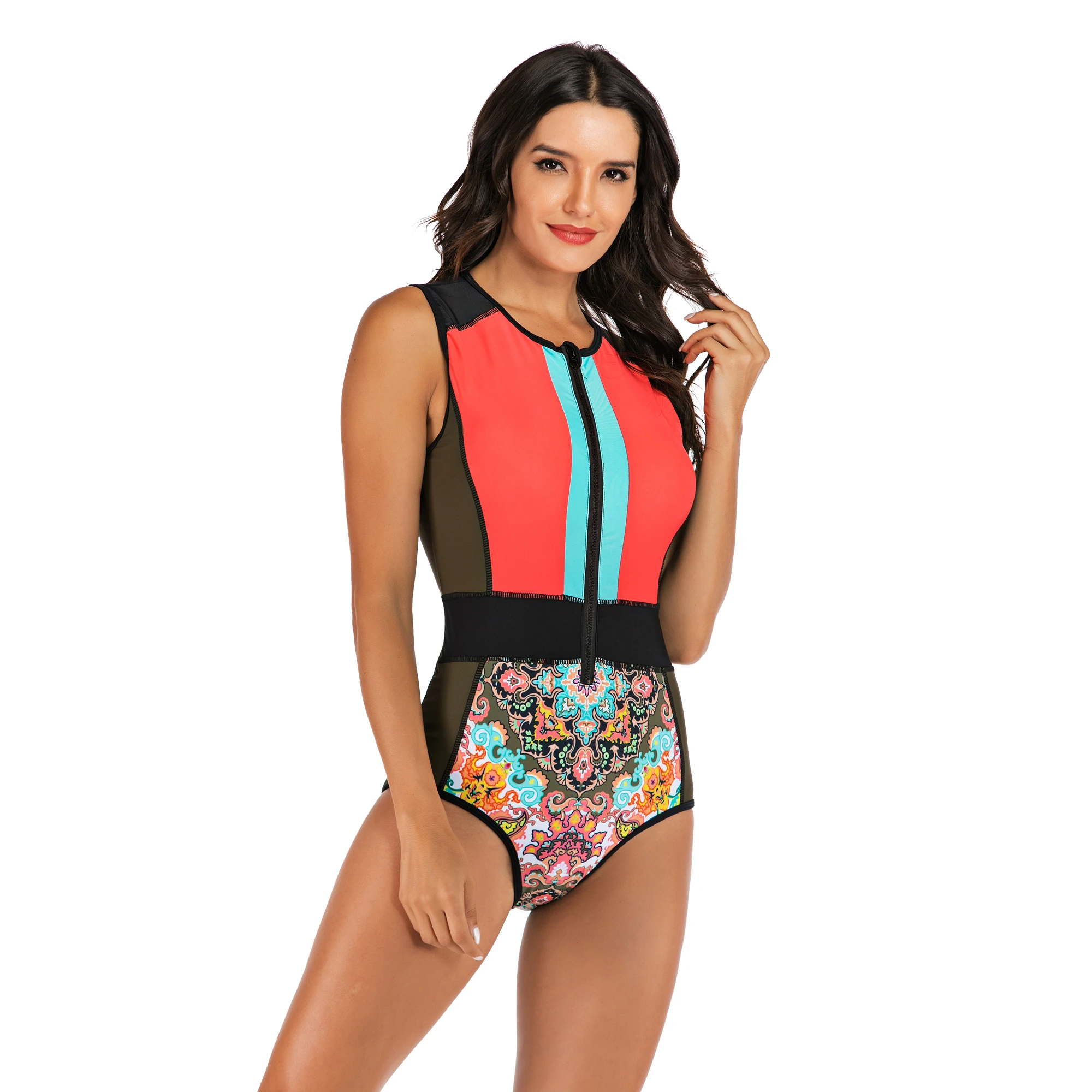 Сексуальный цельный купальник пуш-ап без рукавов Женская пляжная одежда с