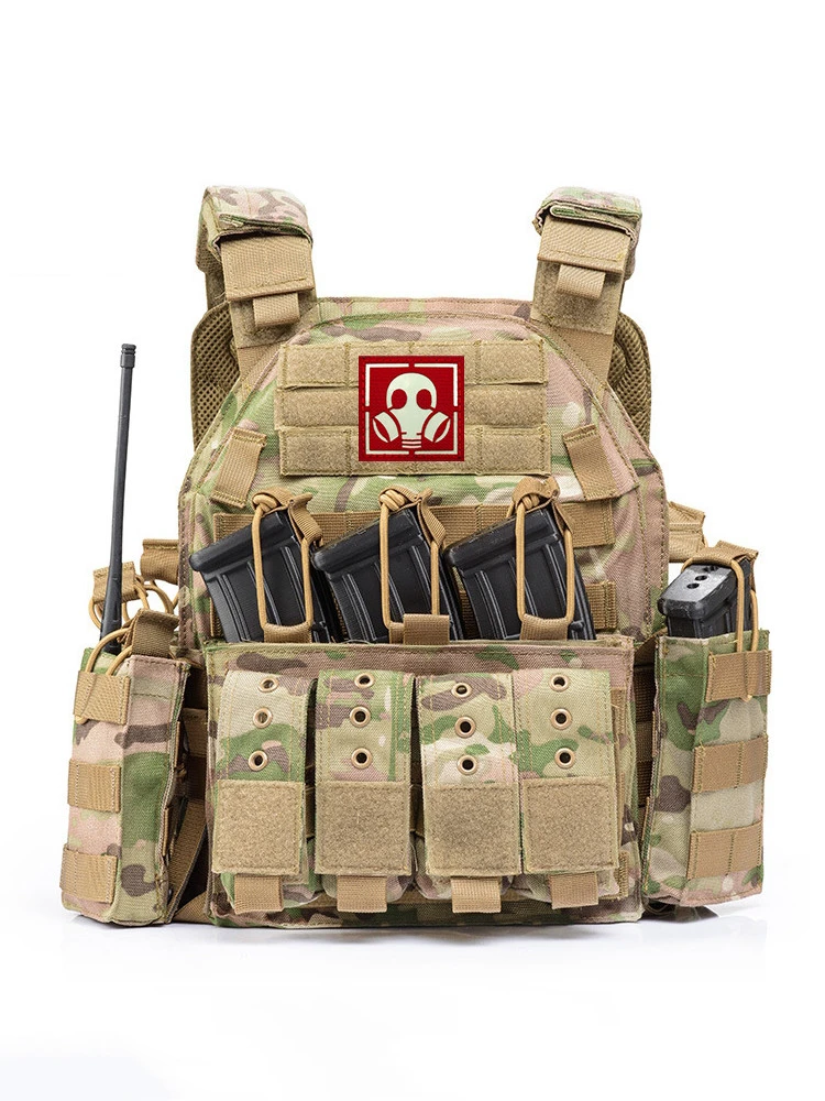 Треугольная противогаз светящаяся заплатка на липучке нейлоновая тактическая