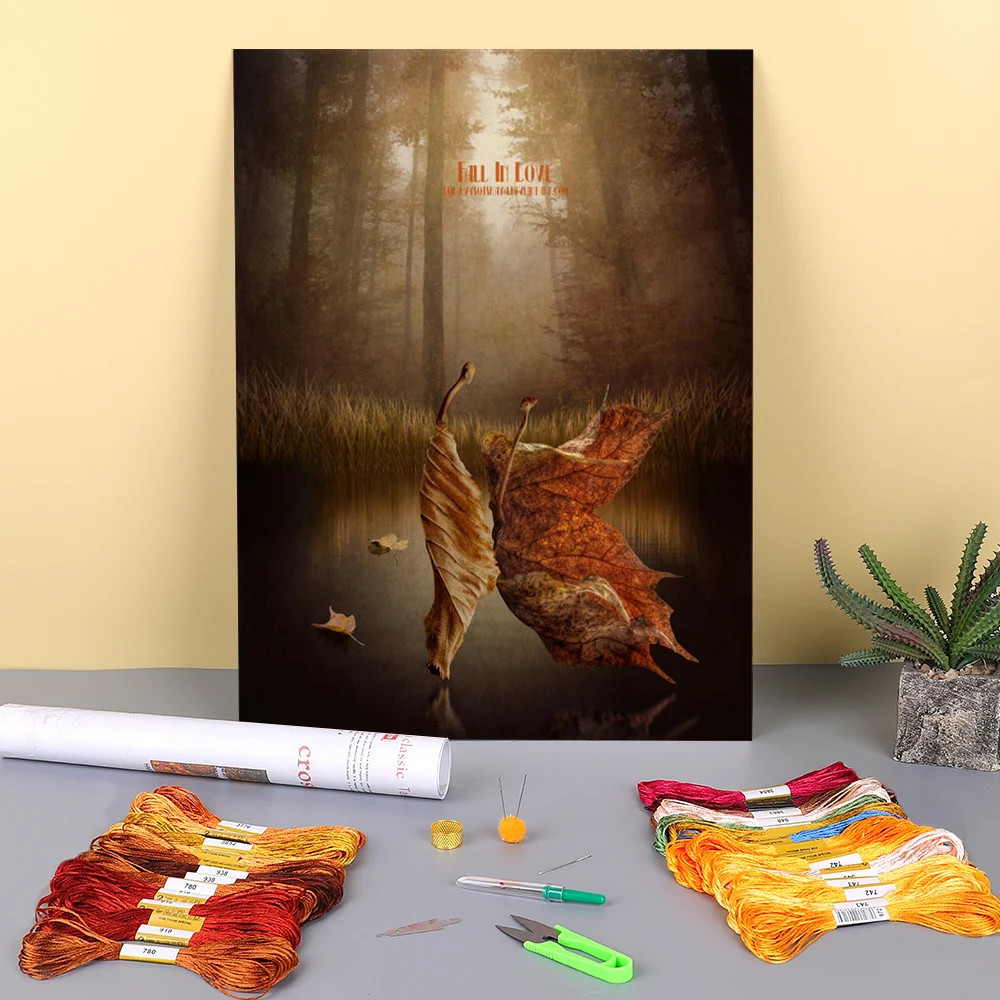

Woman Girl Printed Canvas 11CT Cross-Stitch DIY Embroidery Patterns DMC Threads Handiwork Handicraft Painting Different