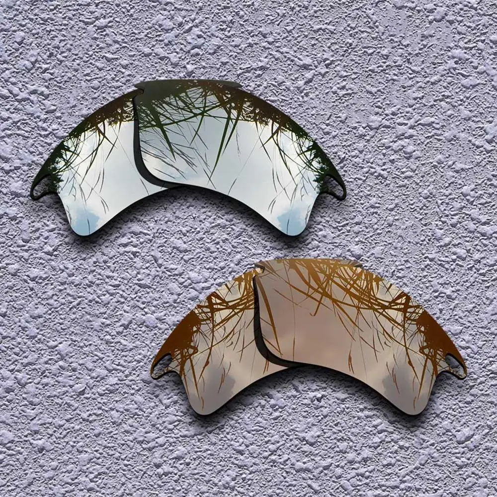 Silver-Brown 2 Pairs Polarized Replacement Lenses for Oakley Fast Jacket XL Sunglasses- Multiple Choices - Цвет линз: Silver-Brown