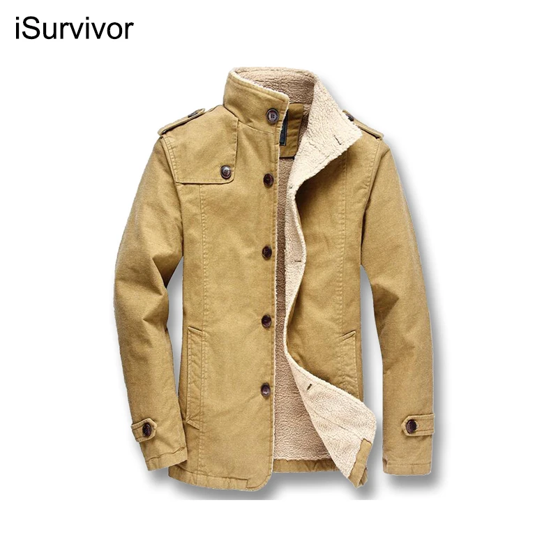 Мужская Флисовая Куртка iSurvivor повседневная приталенная куртка на осень и зиму 2021