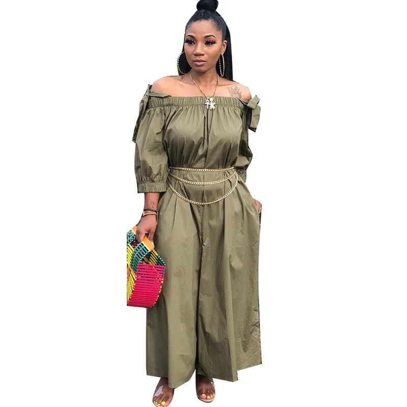 Женский свободный комбинезон большого размера элегантный повседневный с