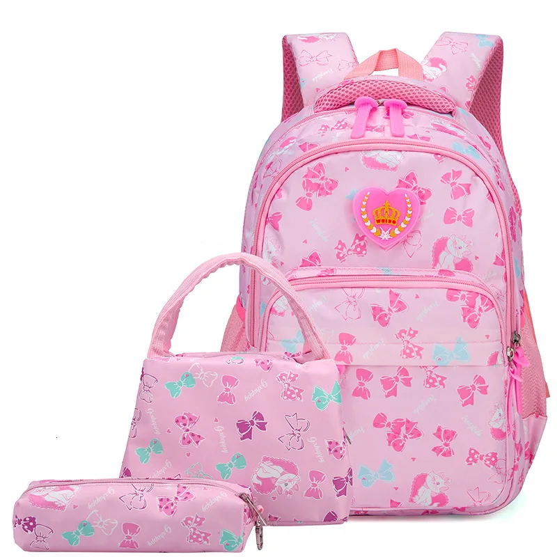 Teenagers Waterproof School Bags for 3pcs/set Girls princess school Backpacks Kids Printing Backpacks Schoolbag kids mochila
