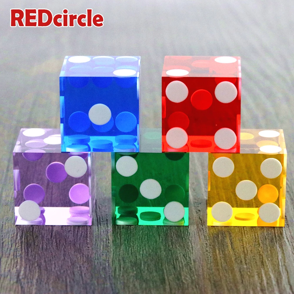 Высококачественные прозрачные цветные игральные кости D6 для казино с