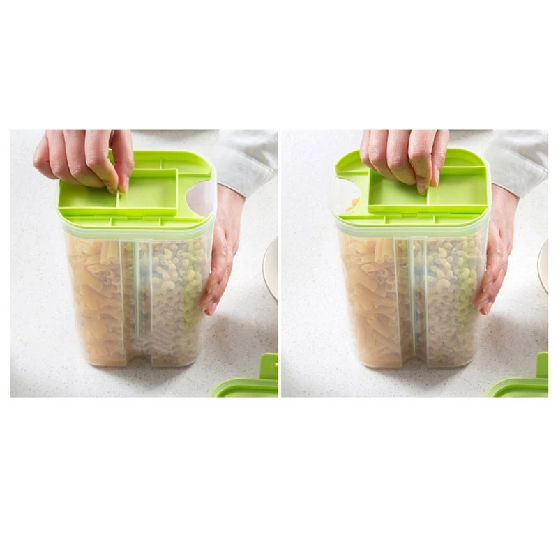 

3-Pack Grain Storage Container Set, BPA-Free Plastic Sealed Food Storage Container (For Cereals, Snacks, and Sugar)