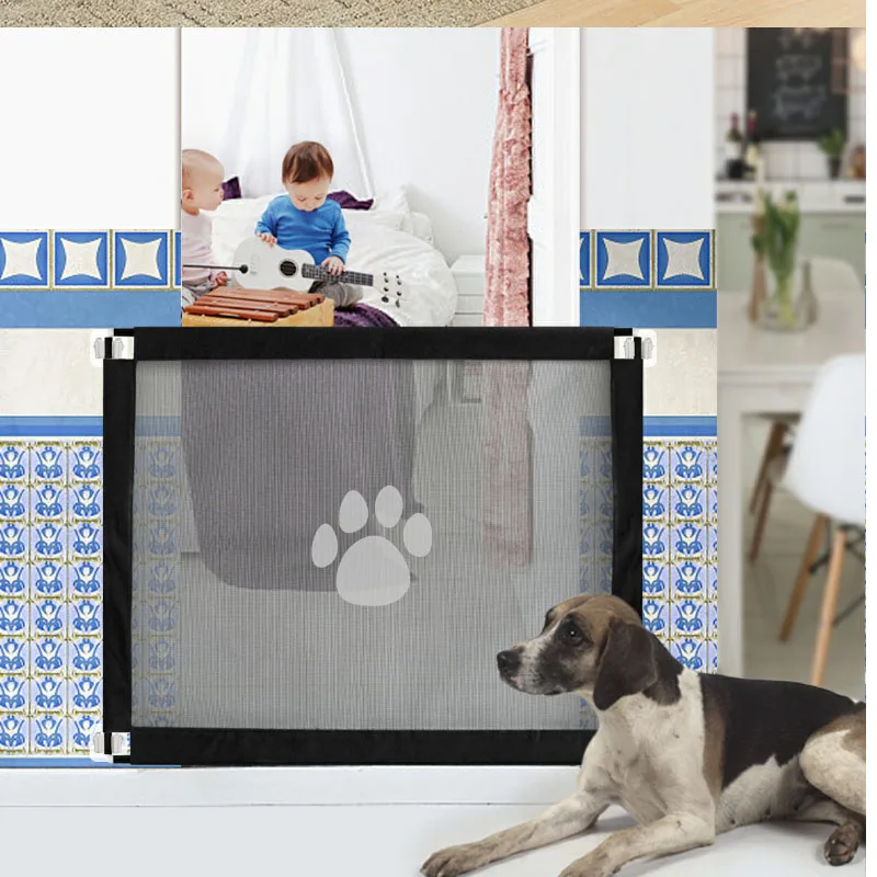 Health And Safety Pet Isolation Net Dog Paw Print Door Fence Kitchen Household Portable Assembly Type | Дом и сад
