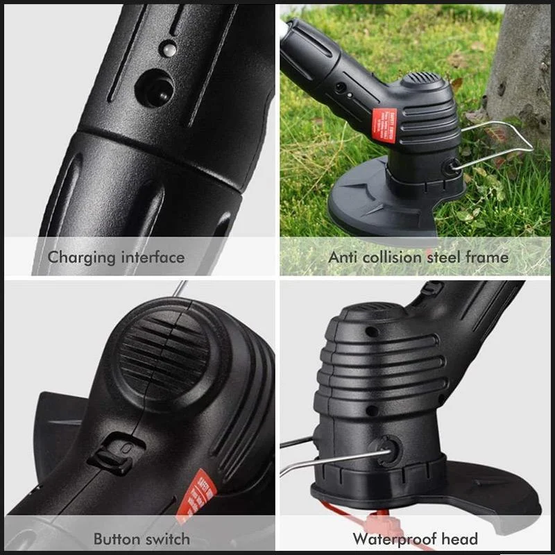 Portable Smart Wireless Electric Lawn Mower Electric Grass Trimmer Wireless Cordless Lawn Mower Length Garden Pruning Cut