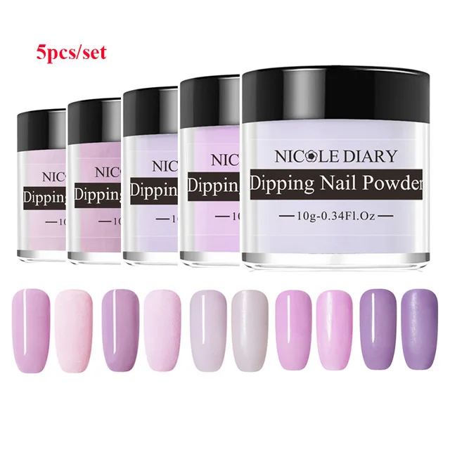 Purple series one Николь дневник цвет окунания ногтей порошок DIY Черный Серебряный Красный Фиолетовый серии Dip ногтей порошок дизайн ногтей без лампы лечения - Цвет: Purple series one