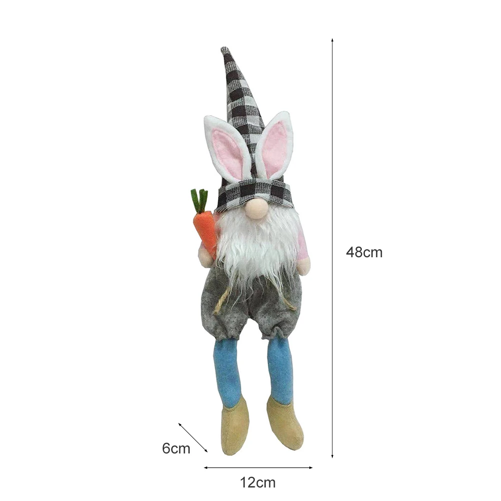 

Easter Gnome Bunny Doll Faceless Plush Rabbit Dwarf Carrot Happy Easter Home Party Decoration Desktop Ornament Kids Toys Gift#38