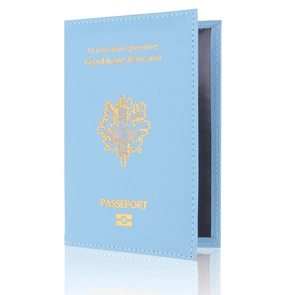 Sky Blue Мягкая обложка для паспорта, Обложка для паспорта, держатель для карт, мужской или женский защитный кошелек, деловая сумка, кожа,, модная кожаная обложка для паспорта - Цвет: Sky Blue