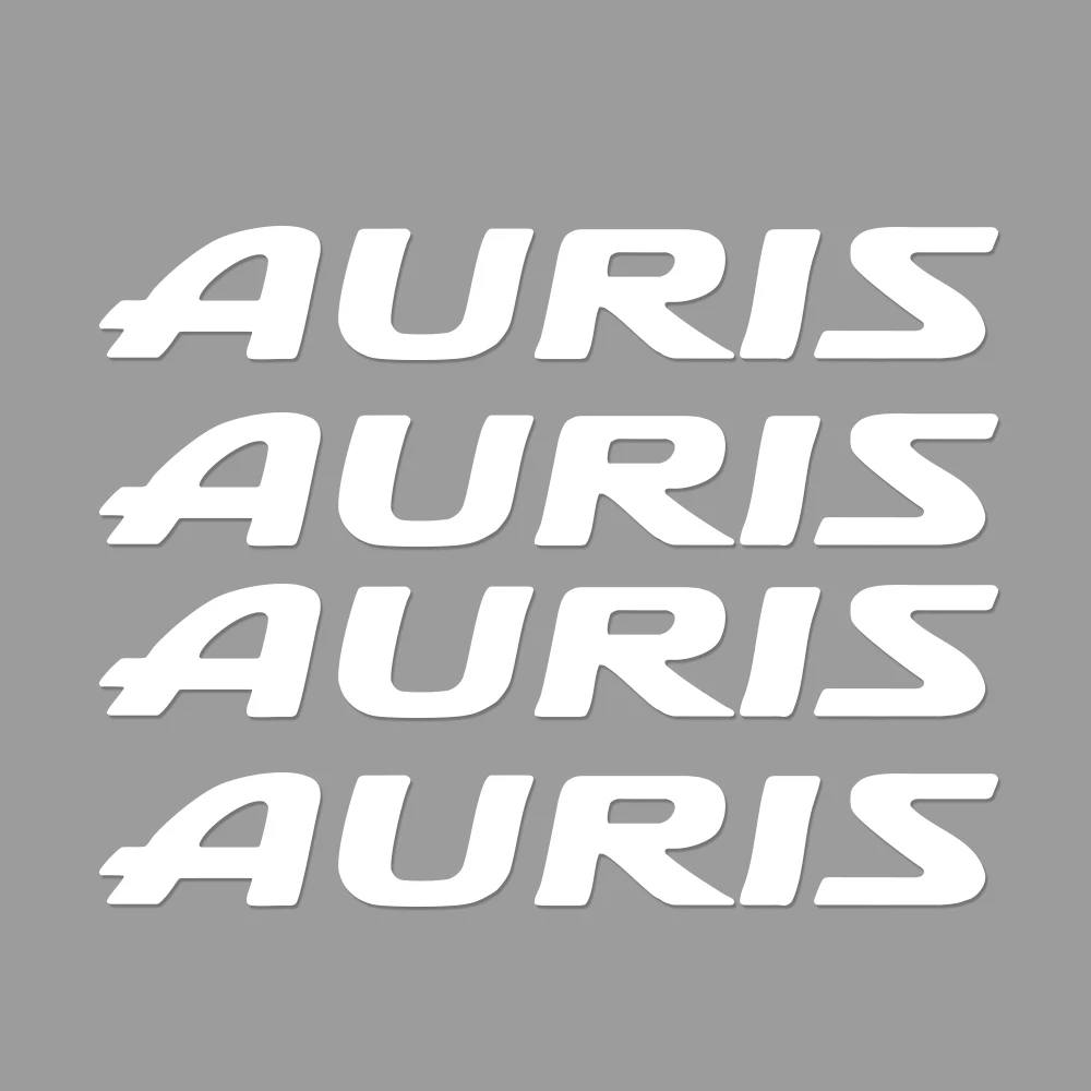 White 4 шт./компл. автомобильный стеклоочиститель для Toyota Auris авто украшение для дворника ПВХ Светоотражающая виниловая пленка спортивный автомобиль наклейки автомобильные аксессуары - Название цвета: White
