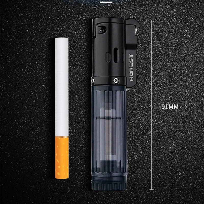 Газовая зажигалка Honest аксессуары для курения синее пламя Бутановая фонарь
