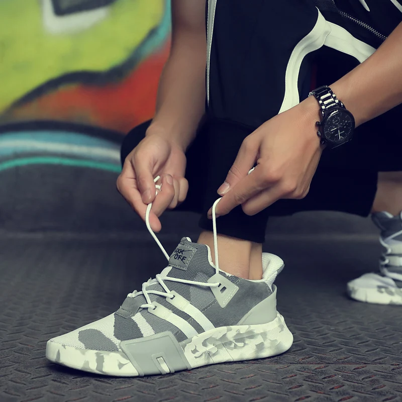2019 осенние мужские камуфляжные кроссовки rockrunner eqt модная обувь повседневная