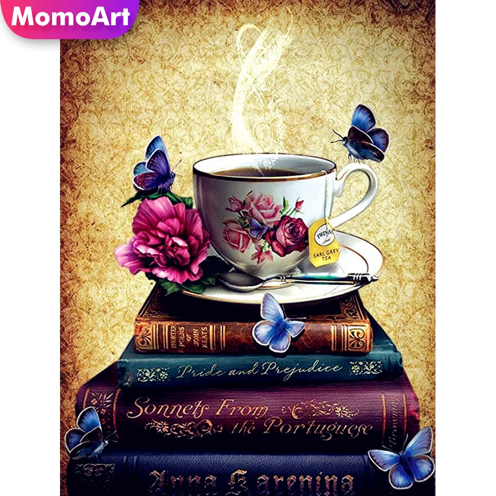 

Momoart Алмазная вышивка пейзаж картина из страз Алмазная картина вышивка крестом кофе подарок ручной работы алмазная мозаика полная выкладка...