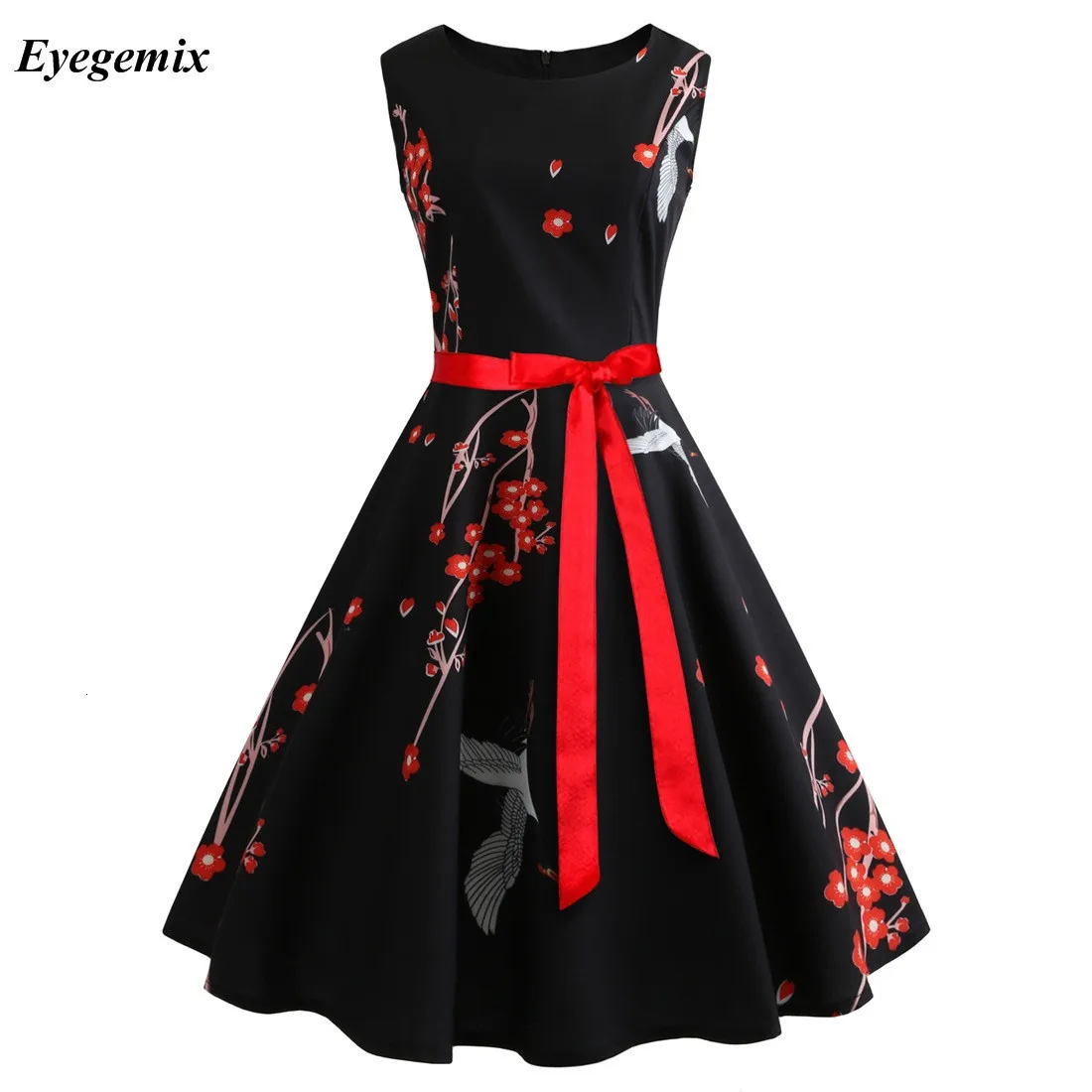 Винтажные женские Платья с цветочным принтом Ретро стиль пинап платье пачка