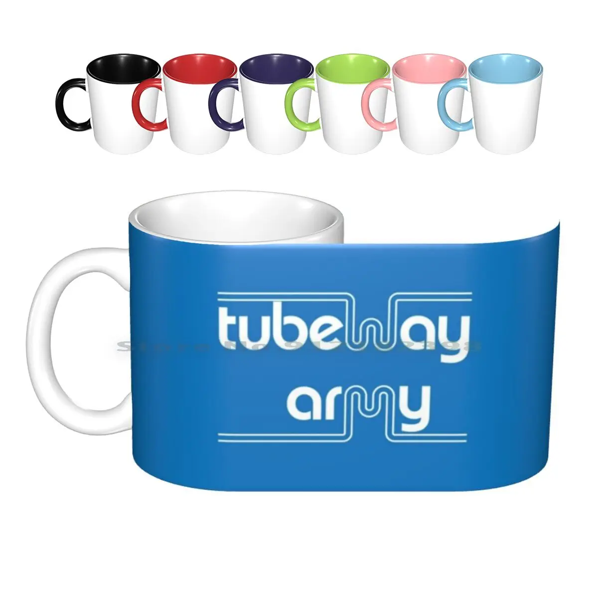 

Tubeway Army 'blue' Logo Design Ceramic Mugs Coffee Cups Milk Tea Mug Tubeway Army Tubeway Army Gary Numan Numan Are Friend