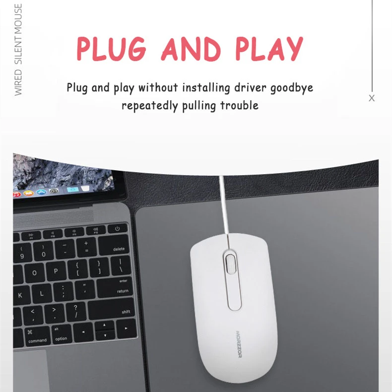 

Wired Mouse USB Optical Mute Mice Scroll Wheel RGB Ultra-thin Portable Mouse For PC Laptop Computer