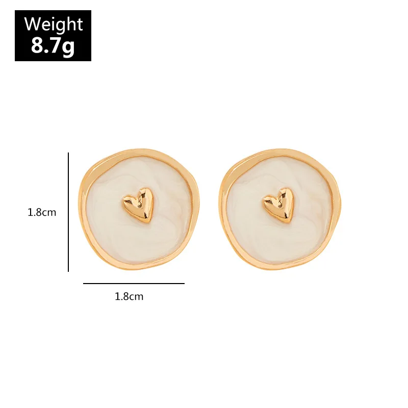 Женские серьги гвоздики Begirl модные корейские круглые из сплава с подвеской в