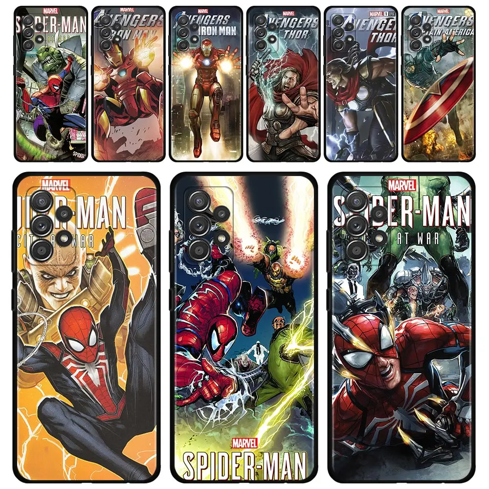 

Phone Case For Samsung A51 A12 A21s A71 A31 A52 A52s A32 A02s A03s A32 A72 A11 A41 A01 A02 A42 A22 Funda Marvel Avengers Captain