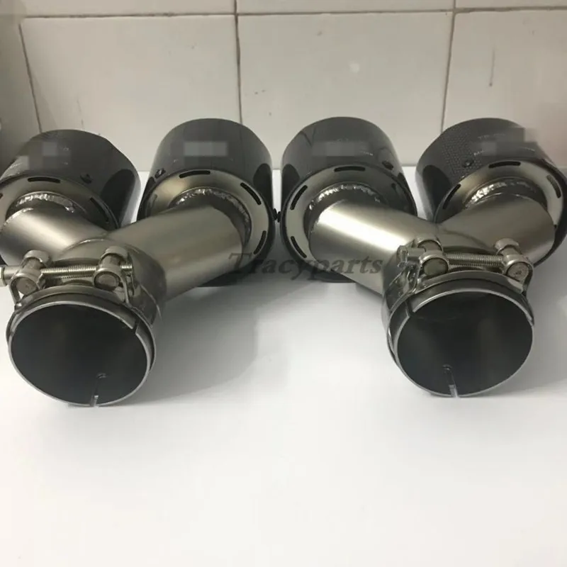 2шт левый + правый автомобиль двойной Akrapovic Глянцевая универсальная нержавеющая