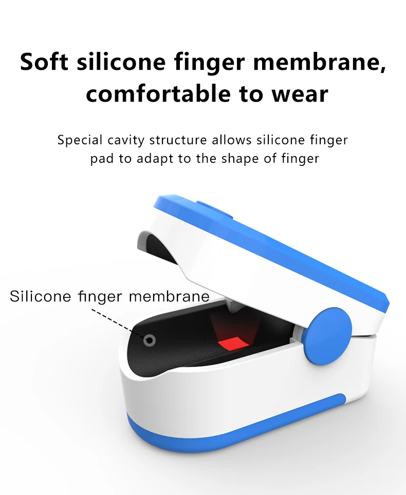 Оксиметр Bluetooth приложение для мониторинга сна запись данных обмен SPO2 PI OLED Android IOS