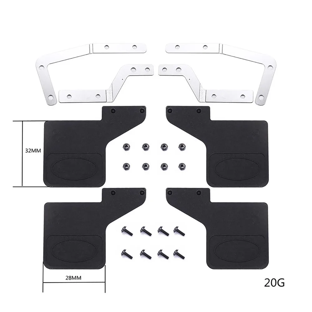 

Rubber Fender Mudguard With Metal Bracket Set for MN Land Rover Defender D90 RC Car DIY Mud Flaps Accessories Upgrade Part