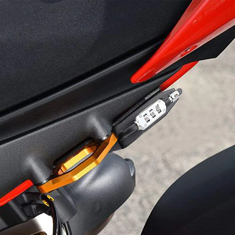 

Motorcycle Helmet Lock Anti-Theft Combination PIN Locking Secures for Ducati Panigale V4 V4S 2018